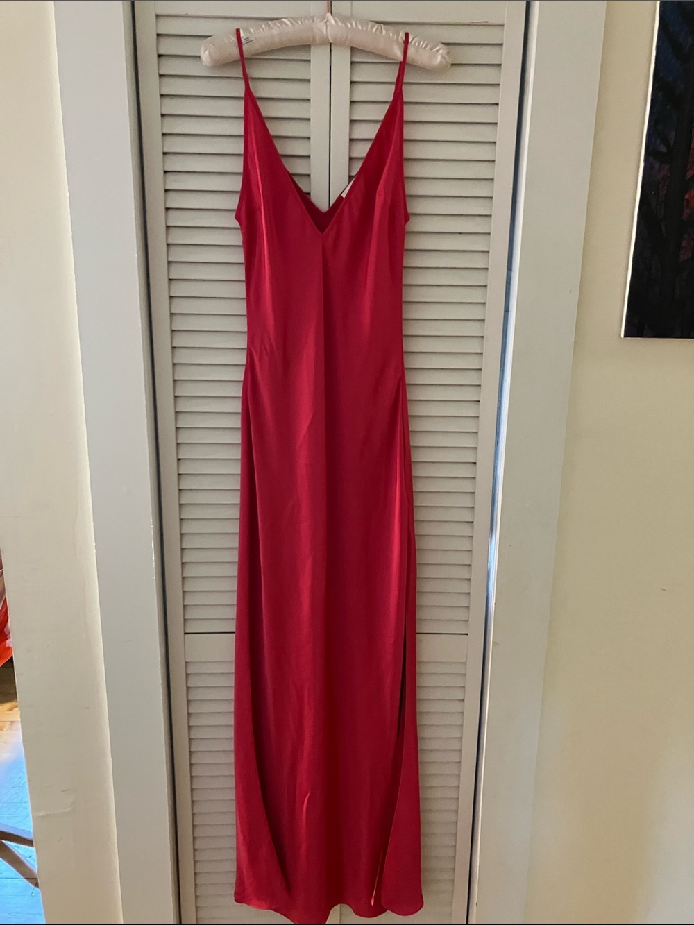 Rat & Boa Anastasia Pink Satin Maxi Slip Dress Small - Picture 3 of 11